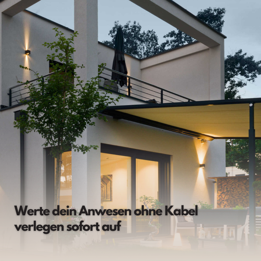 TraumOase™ Kabellos Außenbereich Luxus-Wandleuchte | Das Original