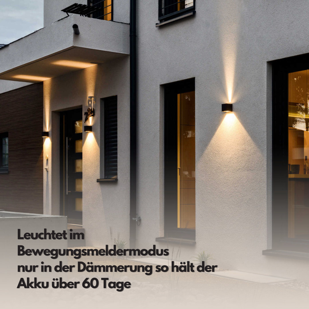 TraumOase™ Kabellos Außenbereich Luxus-Wandleuchte | Das Original