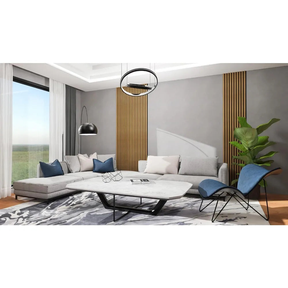 TraumOase™ Akustikpaneele 1,485m² - 275cm x 54cm* set - 2 Stück 275cm x 27cm| Eiche Windsor 280 | Wandverkleidung