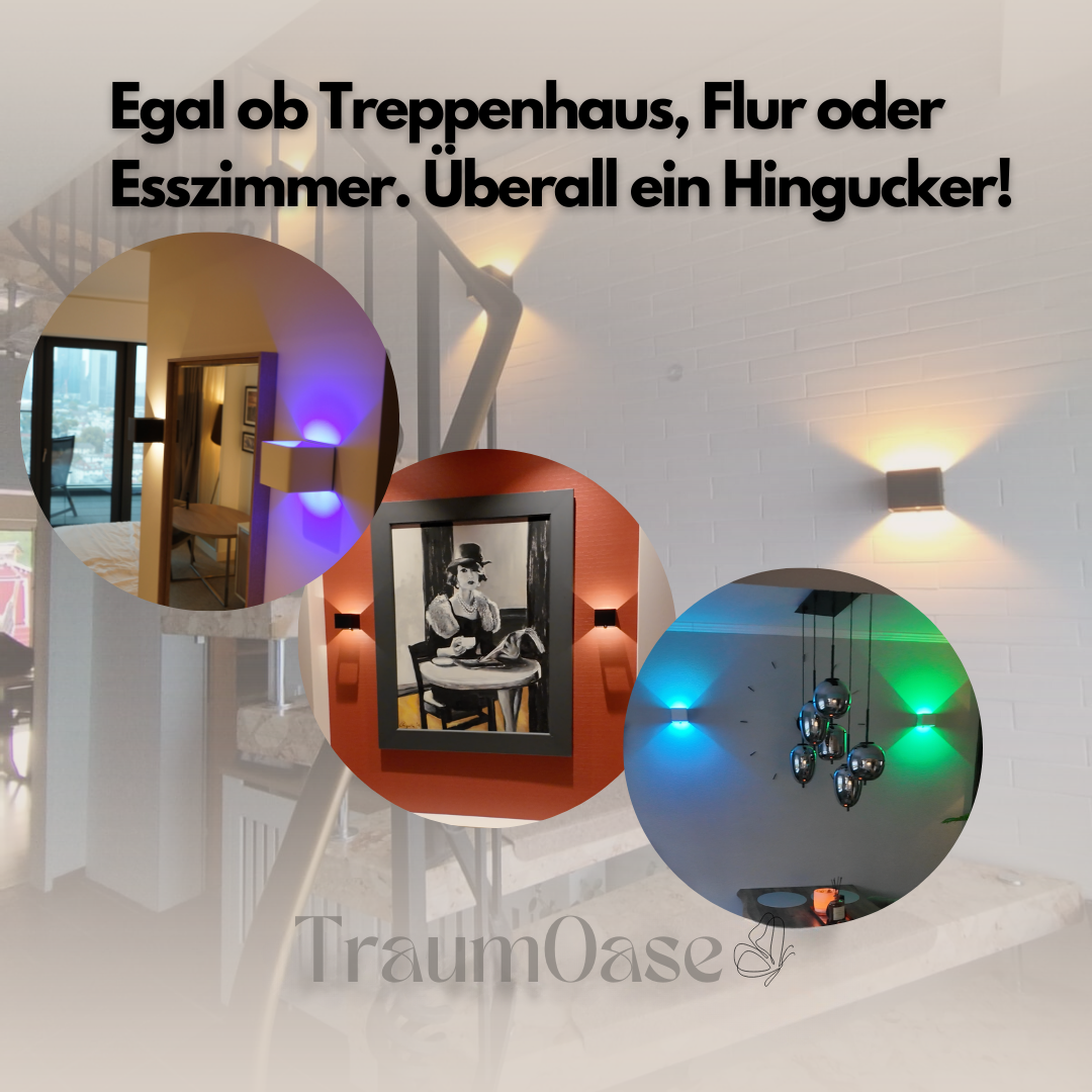 TraumOase™ RGB Drahtlos Luxus Wandleuchte | Das Original