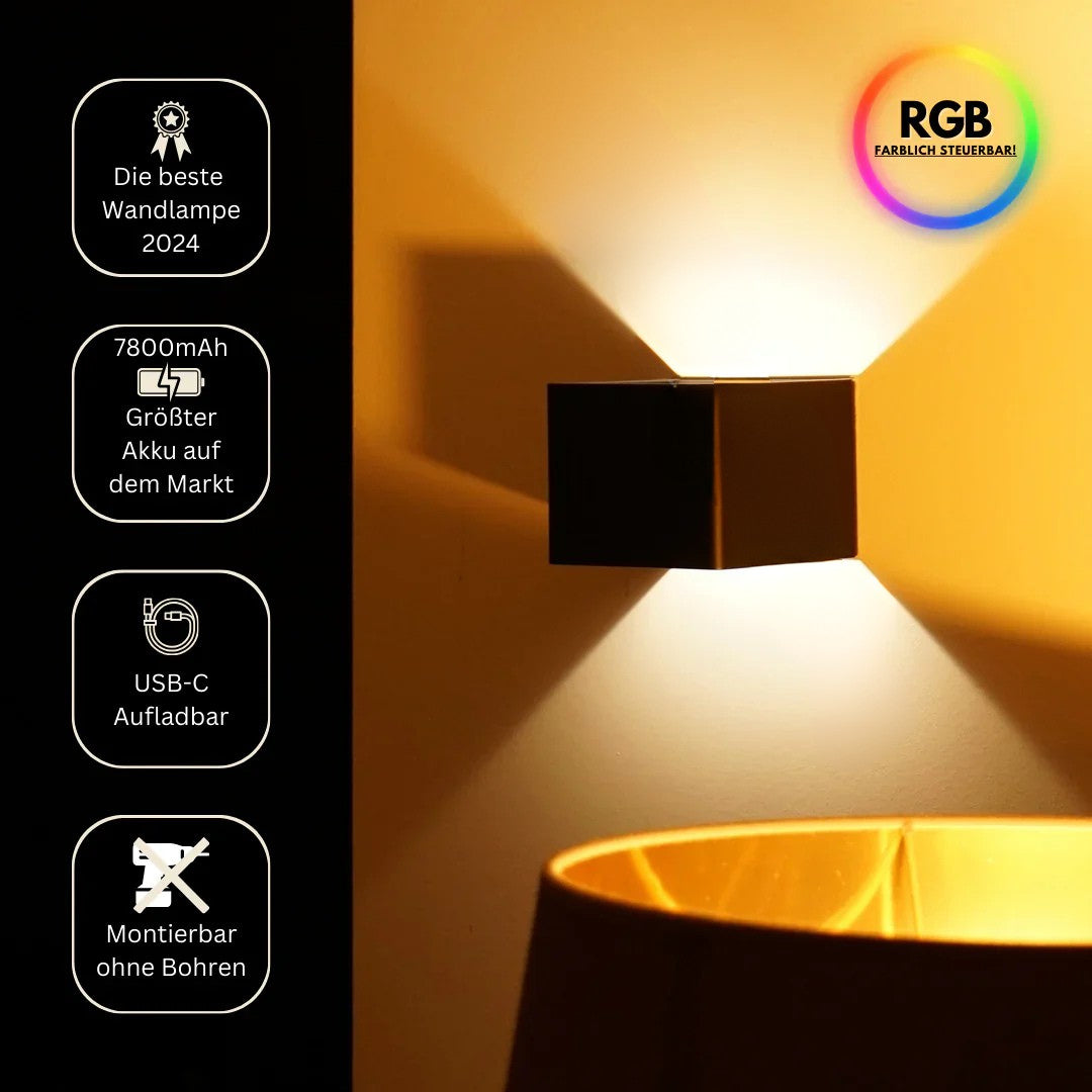 TraumOase™ RGB Drahtlos Luxus Wandleuchte | Das Original