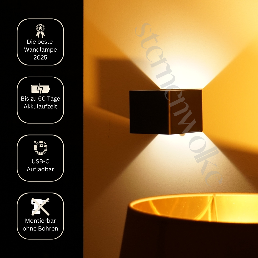 sternenwolke™ Drathlos Luxus Wandleuchte | 60 Tage Version