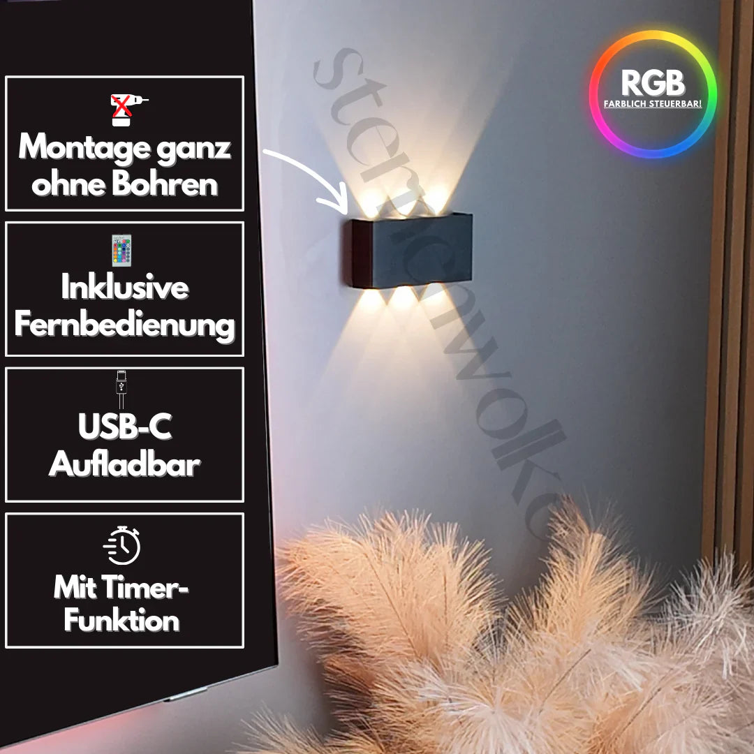 sternenwolke™ RGB Kabellose Luxus-Wandleuchte | Das Original