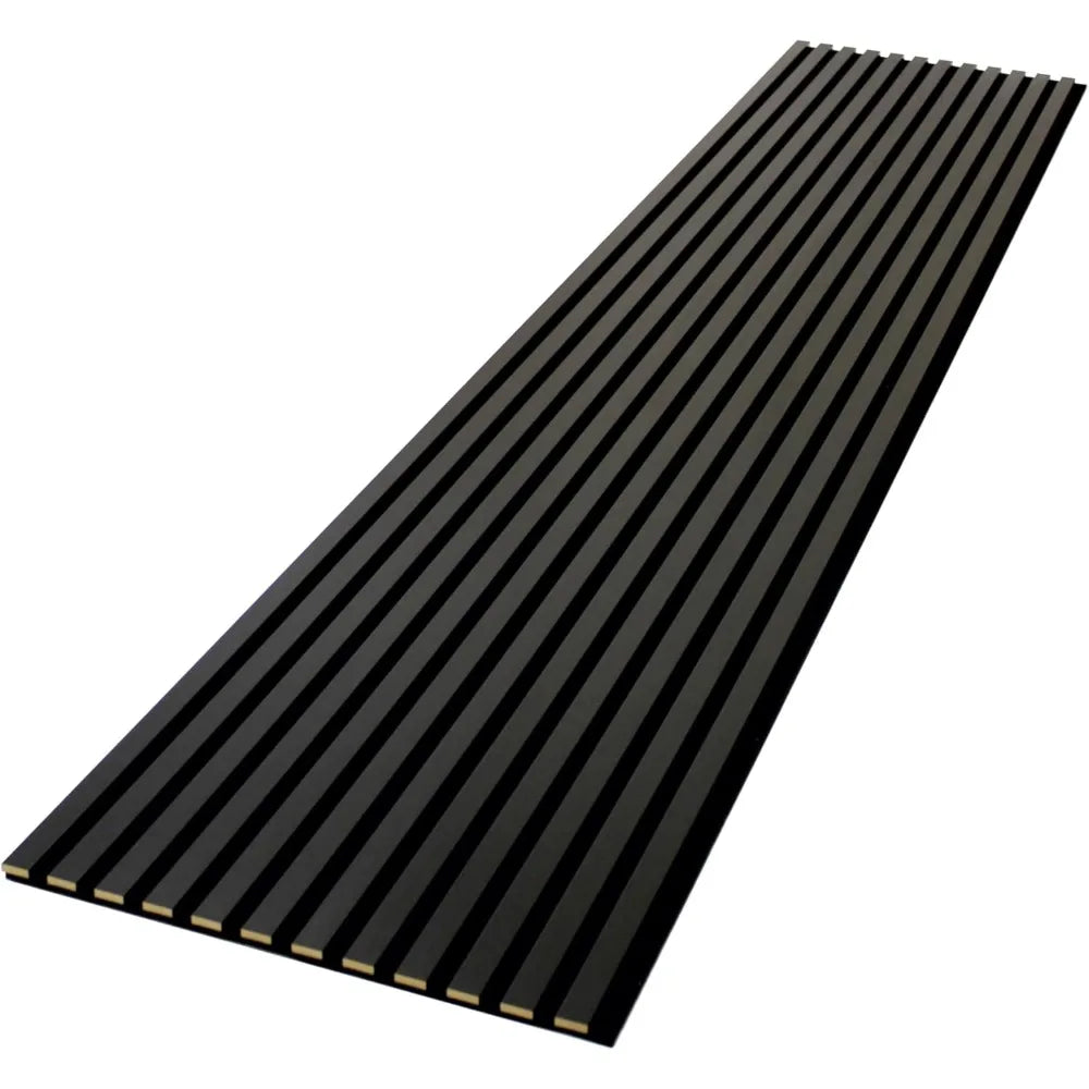 TraumOase™ Akustikpaneele 1,485m² - 275cm x 54cm* set - 2 Stück 275cm x 27cm | Schwarz 905 | Wandverkleidung
