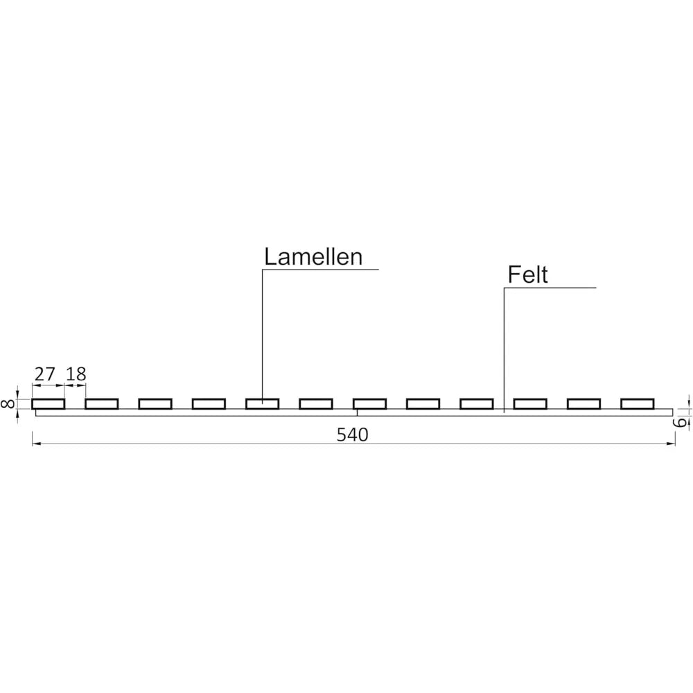 TraumOase™ Akustikpaneele 1,485m² - 275cm x 54cm* set - 2 Stück 275cm x 27cm| Eiche Windsor 280 | Wandverkleidung