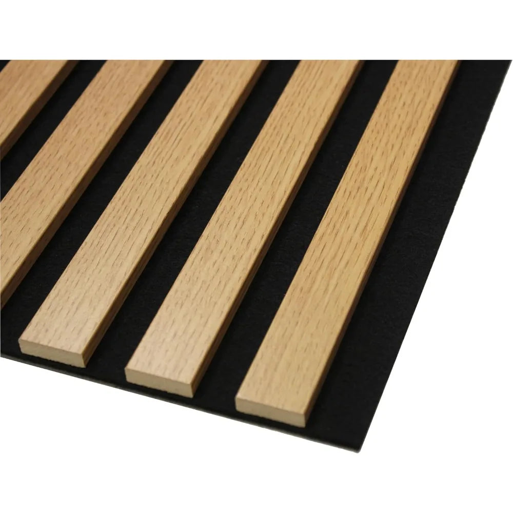 TraumOase™ Akustikpaneele 1,485m² - 275cm x 54cm* set - 2 Stück 275cm x 27cm| Eiche Windsor 280 | Wandverkleidung