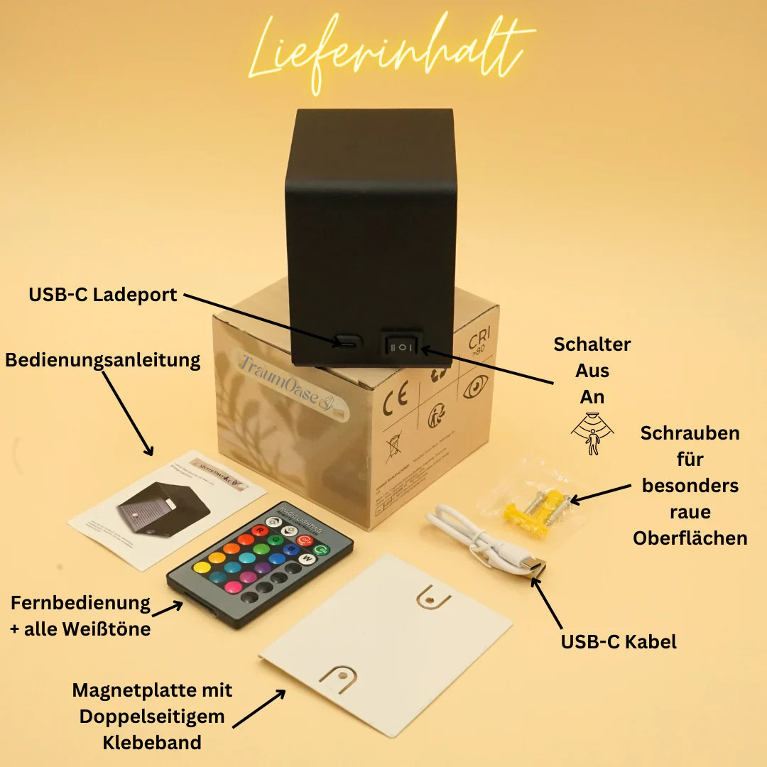 TraumOase™ RGB Drahtlos Luxus Wandleuchte | Das Original